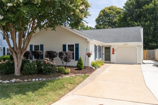 1964 Nettle St, Virginia Beach, VA 23453 - view of front of property featuring an attached garage, concrete driveway, and a shingled roof