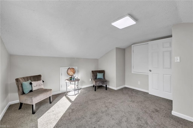 3905 Stonebridge Ct, Chesapeake, VA 23321 - living area with carpet floors, a textured ceiling, and vaulted ceiling