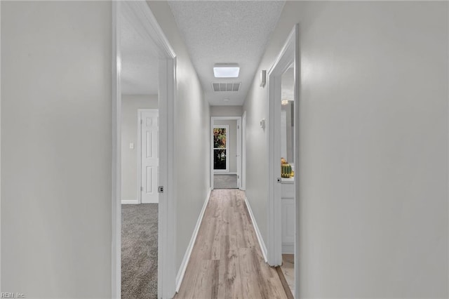 3905 Stonebridge Ct, Chesapeake, VA 23321 - hall with a textured ceiling and light wood-type flooring