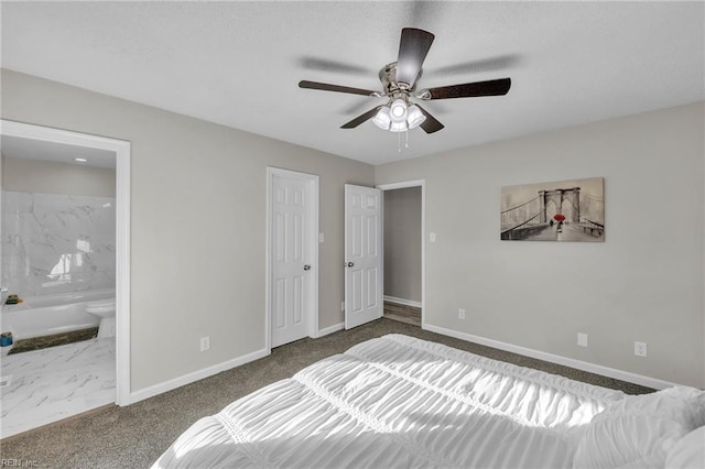 3905 Stonebridge Ct, Chesapeake, VA 23321 - bedroom with carpet floors, ensuite bathroom, and a ceiling fan