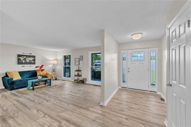 3905 Stonebridge Ct, Chesapeake, VA 23321 - foyer with light wood finished floors and a textured ceiling