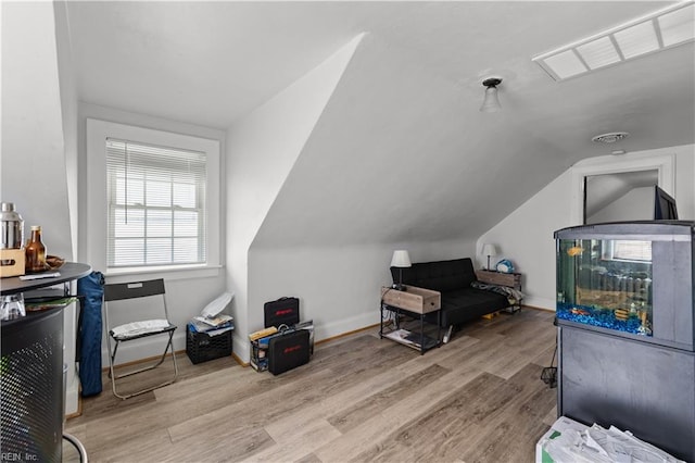 5 Rex Ave, Portsmouth, VA 23702 - bedroom with wood finished floors and vaulted ceiling