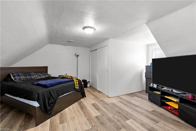 5 Rex Ave, Portsmouth, VA 23702 - bedroom featuring light wood-style flooring, lofted ceiling, and a closet