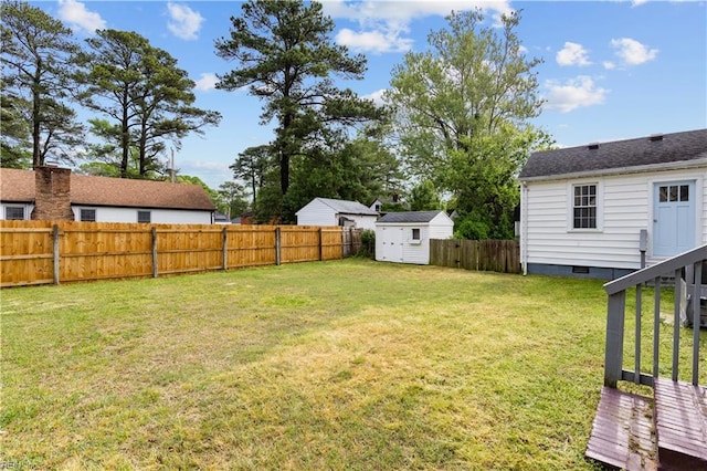 5 Rex Ave, Portsmouth, VA 23702 - fenced backyard featuring a storage unit