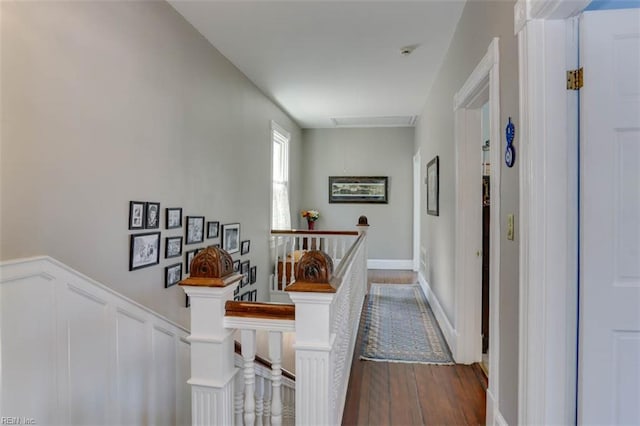122 S Willard Ave, Hampton, VA 23663 - hallway featuring an upstairs landing and wood finished floors