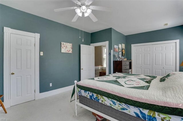 122 S Willard Ave, Hampton, VA 23663 - carpeted bedroom with a closet and a ceiling fan
