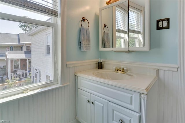 122 S Willard Ave, Hampton, VA 23663 - bathroom featuring wainscoting and vanity