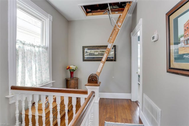 122 S Willard Ave, Hampton, VA 23663 - hallway featuring plenty of natural light and wood finished floors