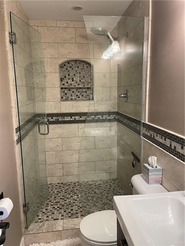 3500 Dana Ln, Virginia Beach, VA 23452 - full bathroom featuring a stall shower and toilet