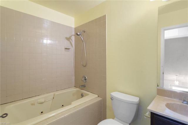 1117 Tibbetstown Ct, Virginia Beach, VA 23454 - bathroom featuring vanity, a combined bath / shower with jetted tub, and plenty of natural light