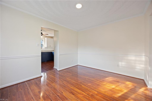 3015 Beech Grove Ln, Suffolk, VA 23435 - spare room with ornamental molding and wood finished floors