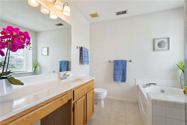 5405 Kiawah Ct, Virginia Beach, VA 23462 - bathroom featuring vanity, tile patterned floors, and a bath