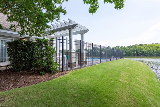 5405 Kiawah Ct, Virginia Beach, VA 23462 - view of yard with a water view and a pergola