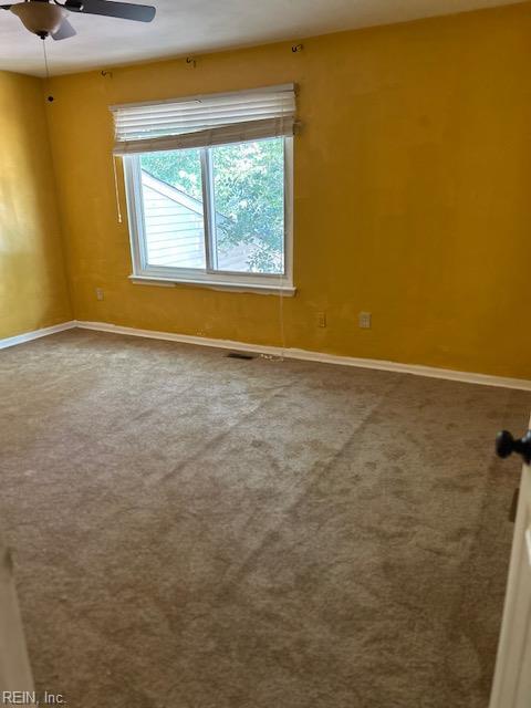 5207 Richard Rd, Virginia Beach, VA 23462 - empty room featuring a ceiling fan and carpet flooring