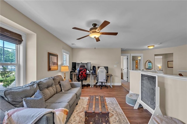 112 Gleneagles, Smithfield, VA 23430 - living room with ceiling fan and wood finished floors