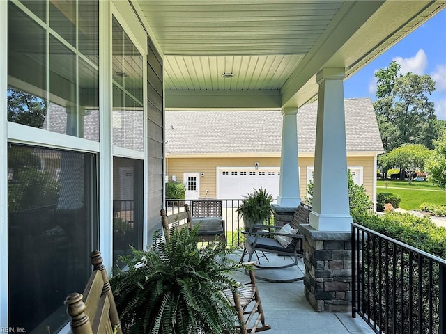 112 Gleneagles, Smithfield, VA 23430 - covered porch featuring an attached garage