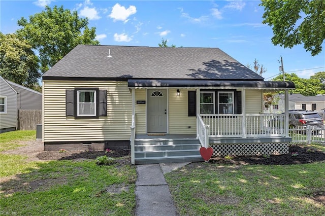 21 Rodgers Pl, Portsmouth, VA 23702 - bungalow-style home with covered porch and a shingled roof