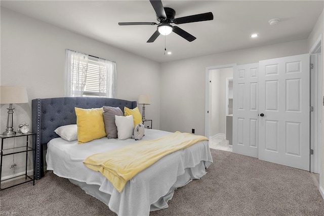 21 Rodgers Pl, Portsmouth, VA 23702 - bedroom with carpet, recessed lighting, and ceiling fan