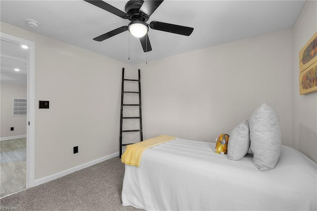 21 Rodgers Pl, Portsmouth, VA 23702 - carpeted bedroom featuring baseboards and a ceiling fan