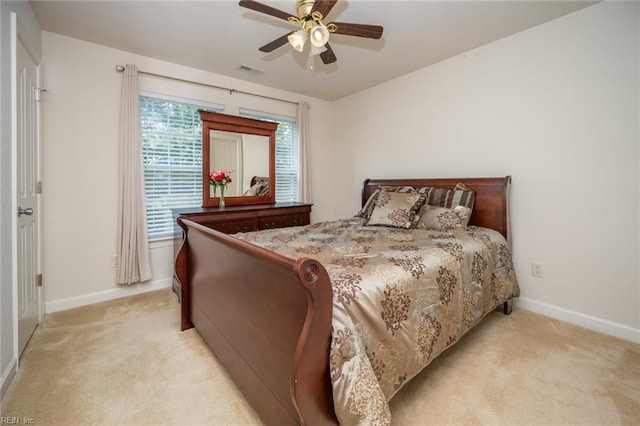 1304 Kemp Bridge Dr, Chesapeake, VA 23320 - bedroom with light colored carpet and a ceiling fan