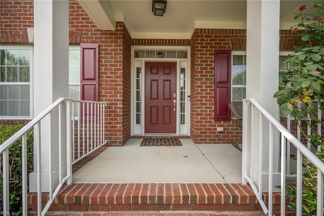 1304 Kemp Bridge Dr, Chesapeake, VA 23320 - doorway to property featuring brick siding and covered porch