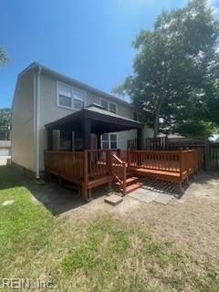 1717 English Ave, Chesapeake, VA 23320 - back of house featuring a wooden deck