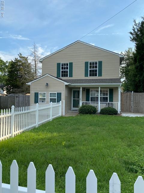 1513 Frost Rd, Virginia Beach, VA 23455 - traditional-style house featuring covered porch