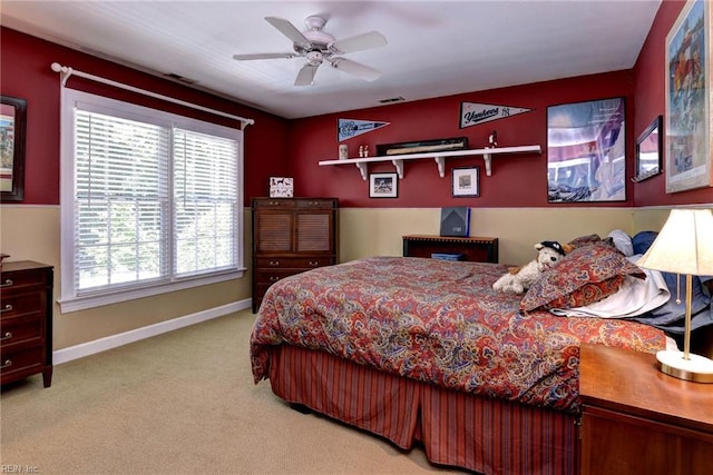 116 W Links, Williamsburg, VA 23188 - carpeted bedroom featuring baseboards and a ceiling fan