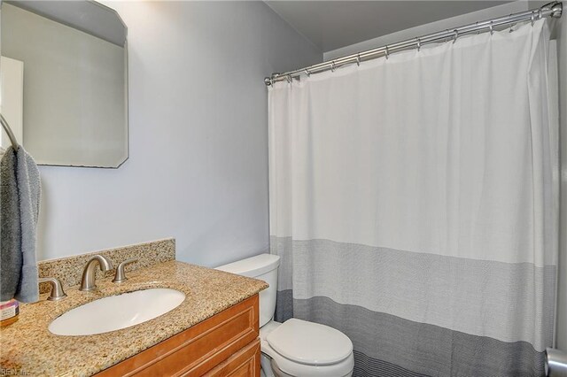 2561 Elon Dr, Virginia Beach, VA 23454 - bathroom featuring vanity and curtained shower