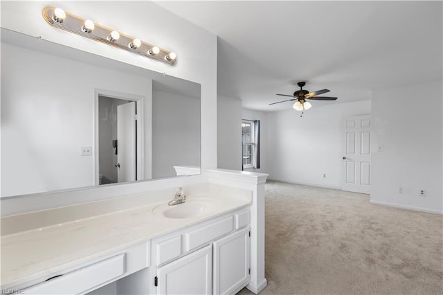 625 Ridge Cir, Chesapeake, VA 23320 - bathroom featuring vanity and a ceiling fan
