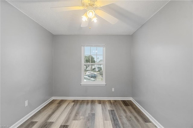 515 Wharf Ct, Virginia Beach, VA 23462 - empty room with wood finished floors, a ceiling fan, and a textured ceiling