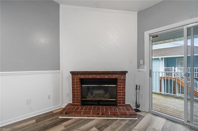 515 Wharf Ct, Virginia Beach, VA 23462 - detailed view of wood finished floors and a fireplace