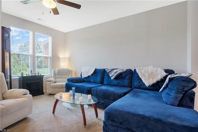4315 Sconce, Williamsburg, VA 23188 - living room with ceiling fan and light carpet