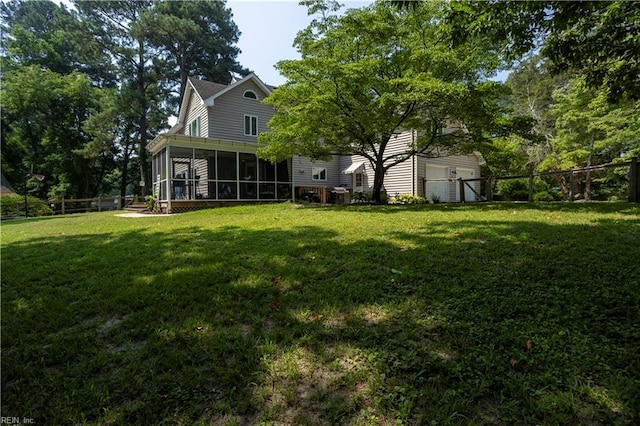 1832 Pitchkettle Rd, Suffolk, VA 23434 - fenced backyard featuring a sunroom