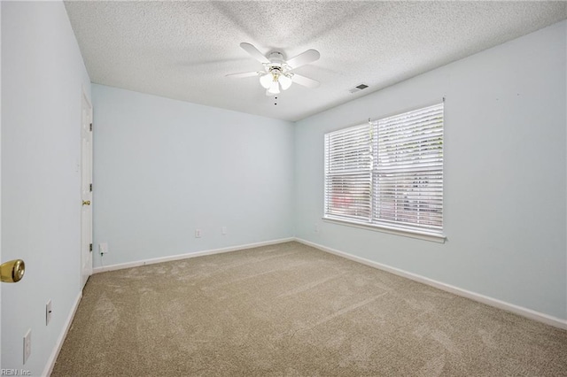 563 Seahorse Run, Chesapeake, VA 23320 - empty room featuring carpet floors, ceiling fan, and a textured ceiling