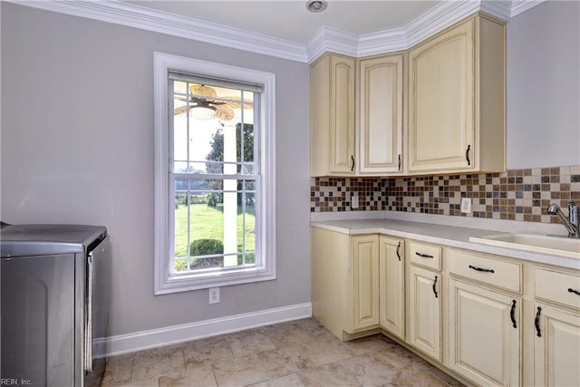 66 Heron Harbor Way, Hudgins, VA 23076 - washroom featuring washer / dryer, healthy amount of natural light, and cabinet space