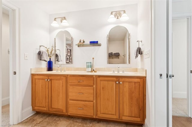 2841 Bennetts Pond Rd, Williamsburg, VA 23185 - full bath with double vanity and baseboards