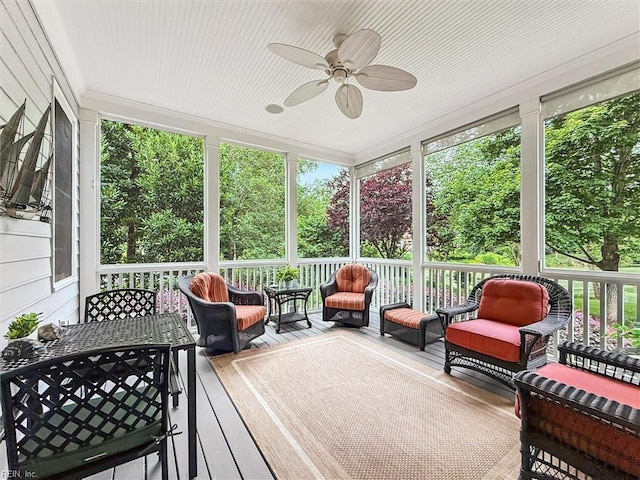 2841 Bennetts Pond Rd, Williamsburg, VA 23185 - sunroom with ceiling fan