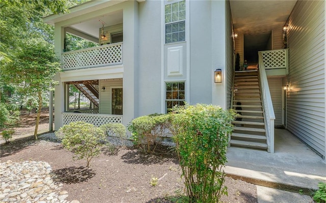 708 Inlet Quay Quay Unit D, Chesapeake, VA 23320 - property entrance with stucco siding