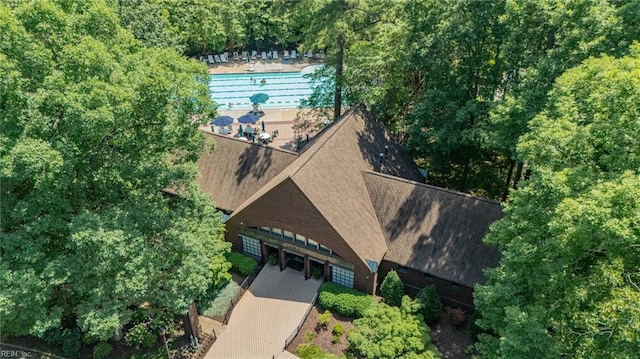 708 Inlet Quay Quay Unit D, Chesapeake, VA 23320 - view from above of property featuring a pool