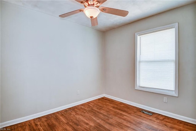 831 Quail Ave, Chesapeake, VA 23324 - spare room featuring wood finished floors and a ceiling fan