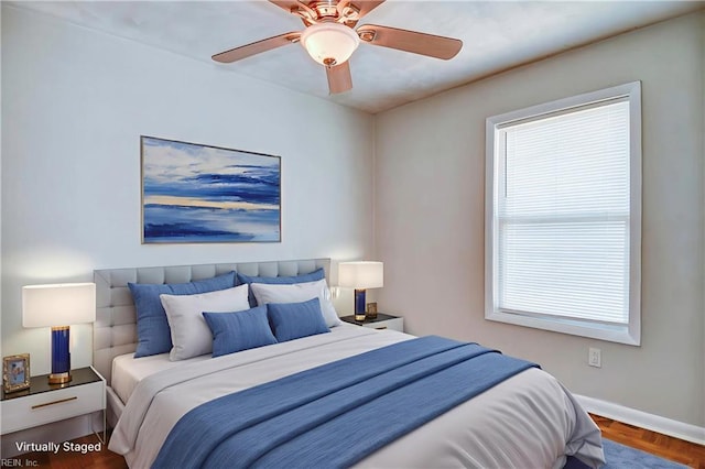 831 Quail Ave, Chesapeake, VA 23324 - bedroom featuring baseboards and ceiling fan