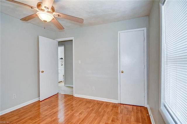 831 Quail Ave, Chesapeake, VA 23324 - unfurnished bedroom featuring light wood-style flooring and a ceiling fan