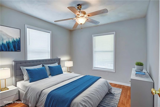 831 Quail Ave, Chesapeake, VA 23324 - bedroom featuring wood finished floors and ceiling fan