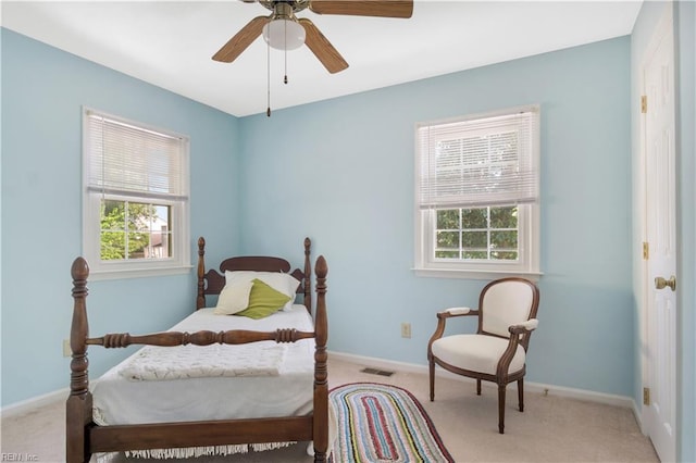 106 Deep Water Cv, Newport News, VA 23606 - bedroom with light carpet, multiple windows, and ceiling fan