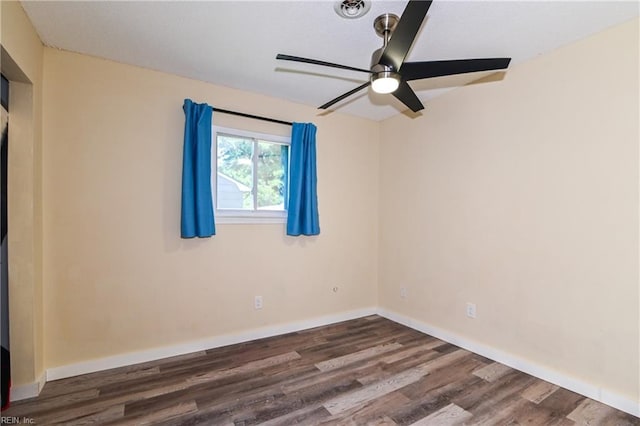 2813 Squire Ct, Chesapeake, VA 23323 - empty room with wood finished floors and a ceiling fan