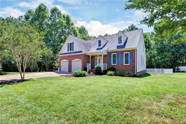 2712 Holly Ridge Ln, Williamsburg, VA 23185 - cape cod house featuring concrete driveway, an attached garage, brick siding, and crawl space