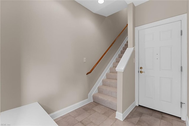 308 Rivers Edge, Williamsburg, VA 23185 - entryway with stairs and baseboards