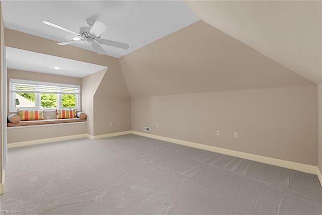 308 Rivers Edge, Williamsburg, VA 23185 - bonus room featuring vaulted ceiling, carpet, and ceiling fan