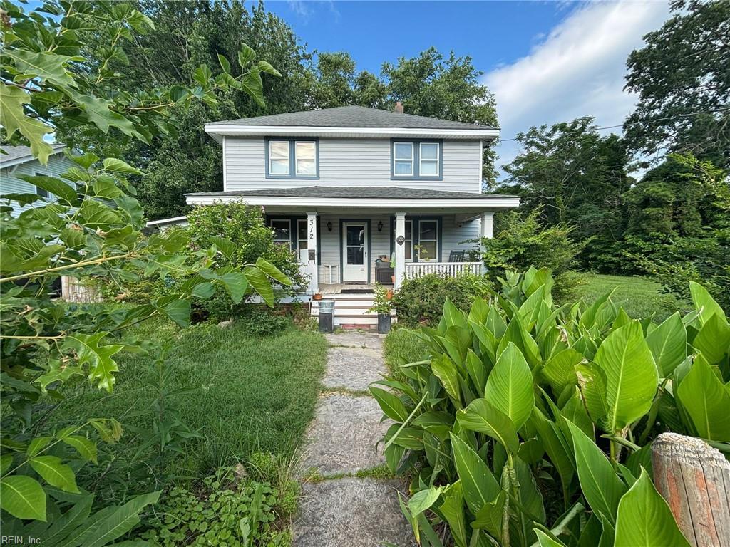 312 Roselynn Ln, Virginia Beach, VA 23454 - view of front of home featuring a porch and roof with shingles